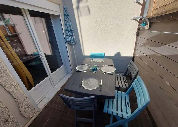 Climatisé 4 Pers Avec Terrasse Et Parking à - Fr-1-326-808 Appartement Marseillan (Herault)